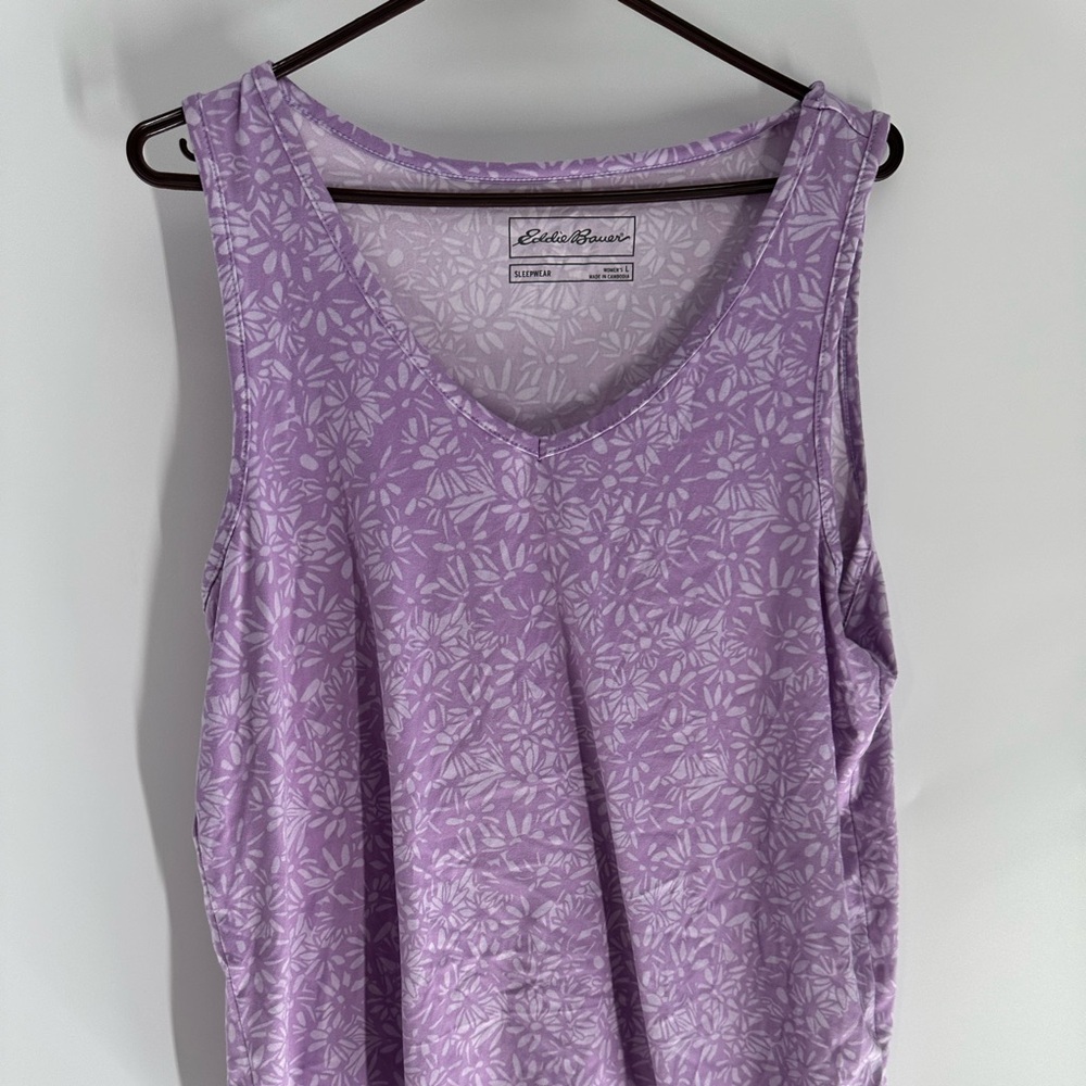 Eddie Bauer Women's Lavender Flora Pajama Set